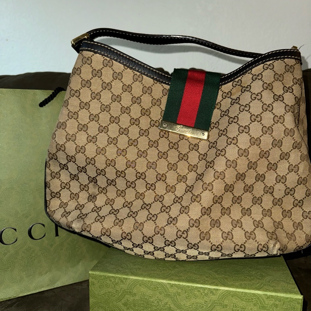 Gucci Monogram Large Shoulder Bag